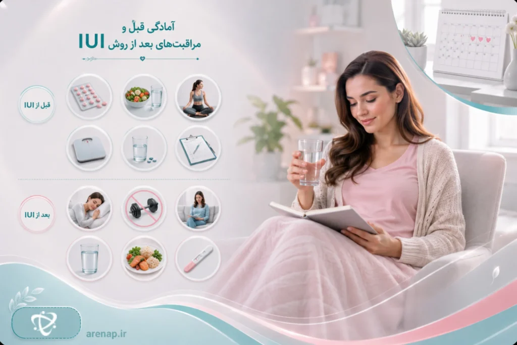 مراقبت‌های قبل و بعد از روش IUI - آرناپ
