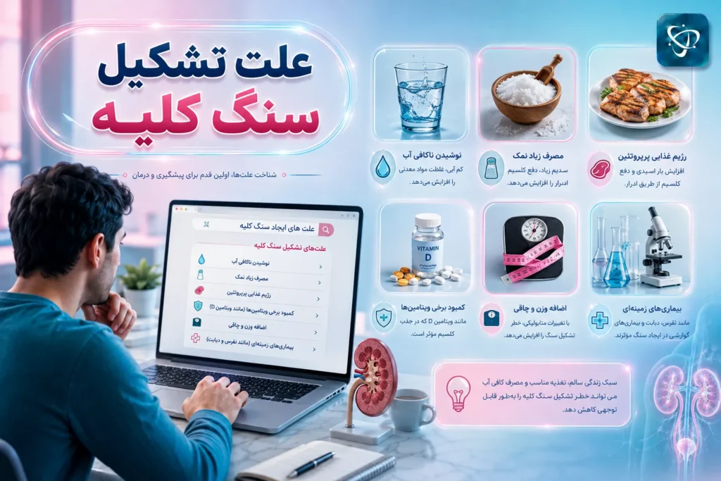 علت تشکیل سنگ کلیه و عوامل ایجاد آن- آرناپ