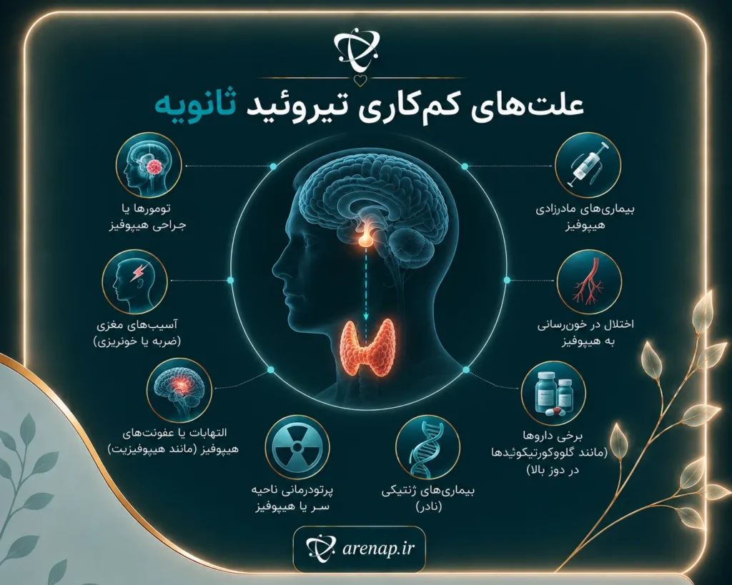 
علت‌های کم‌کاری تیروئید ثانویه-آرناپ