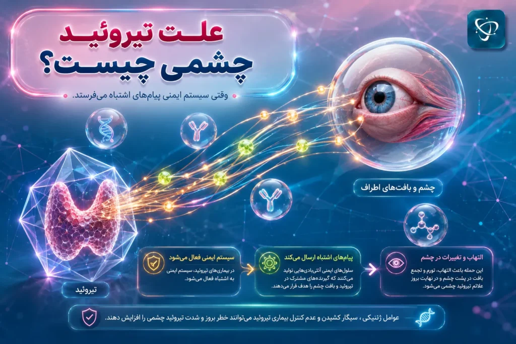 علت و مکانیسم ایجاد تیروئید چشمی- آرناپ