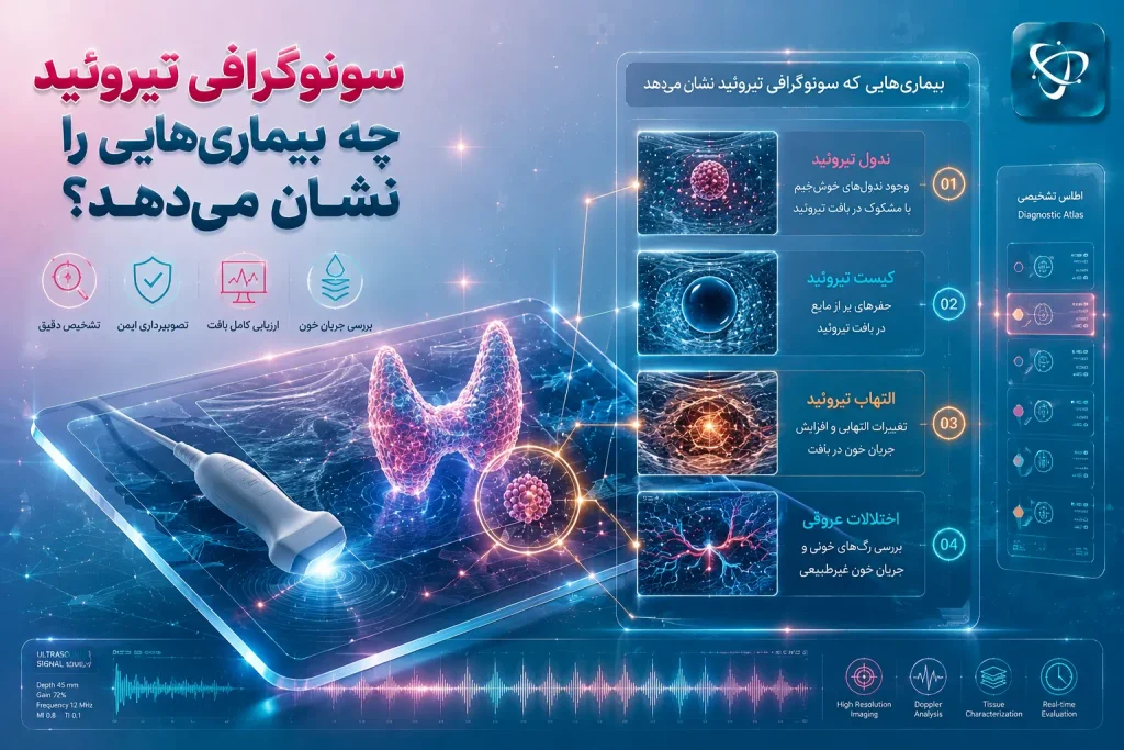 بیماری های قابل تشخیص در سونوگرافی تیروئید- آرناپ