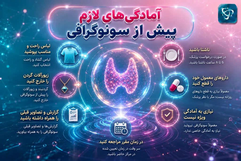 آمادگی های لازم برای سونوگرافی تیروئید- آرناپ