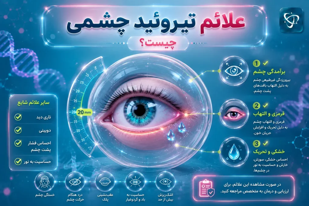 علائم شایع در تیروئید چشمی- آرناپ