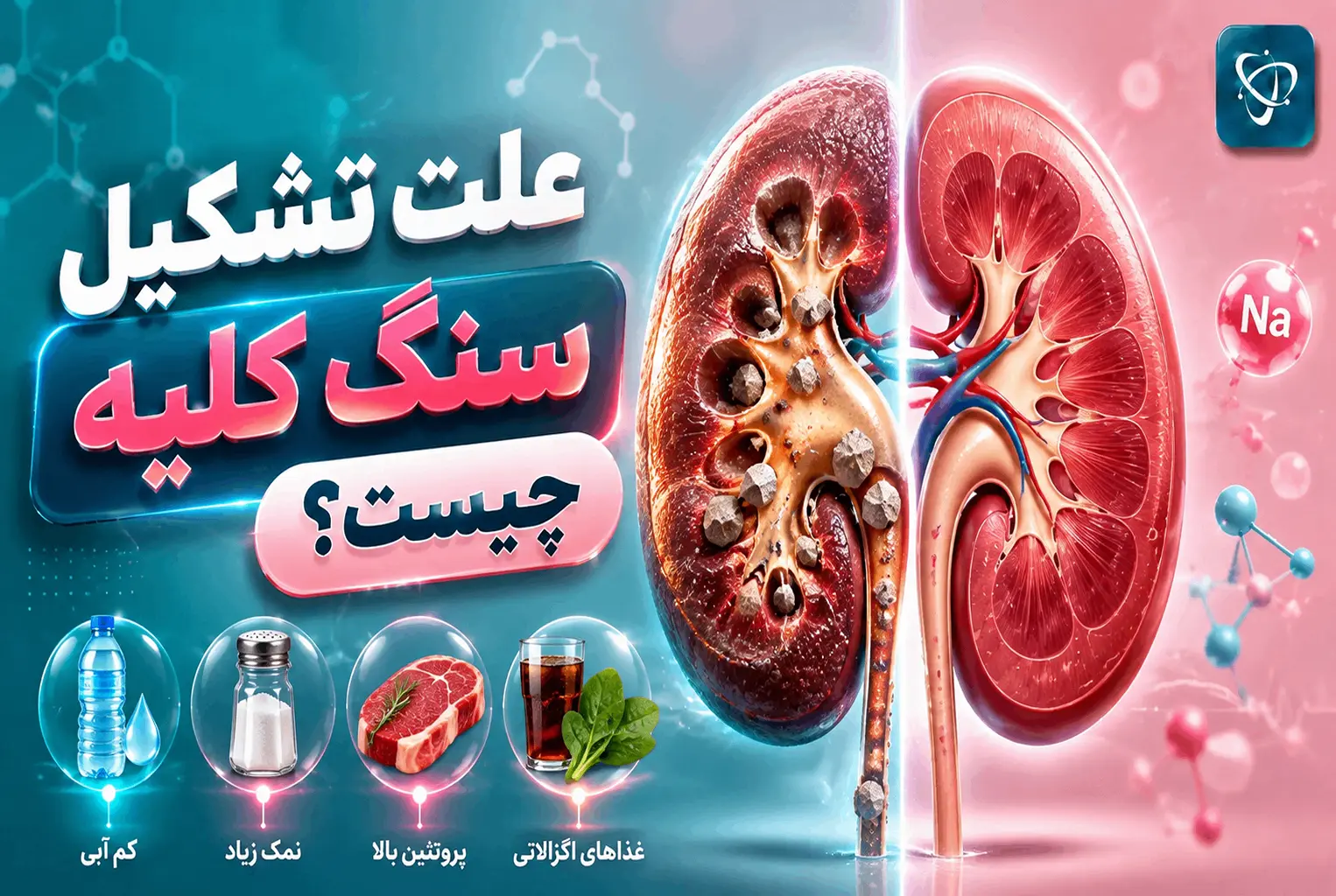 علت تشکیل سنگ کلیه - آرناپ