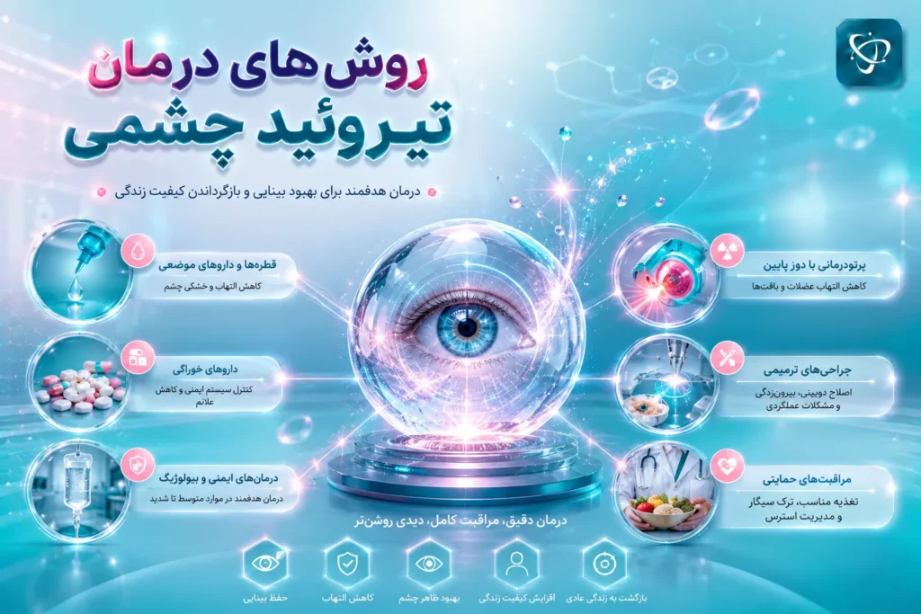 روش‌های مختلف درمان بیماری چشمی تیروئید- آرناپ