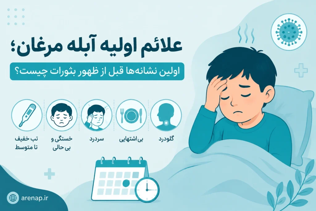  تشخیص علائم اولیه آبله مرغان و نشانه‌های قبل از بروز ضایعات پوستی