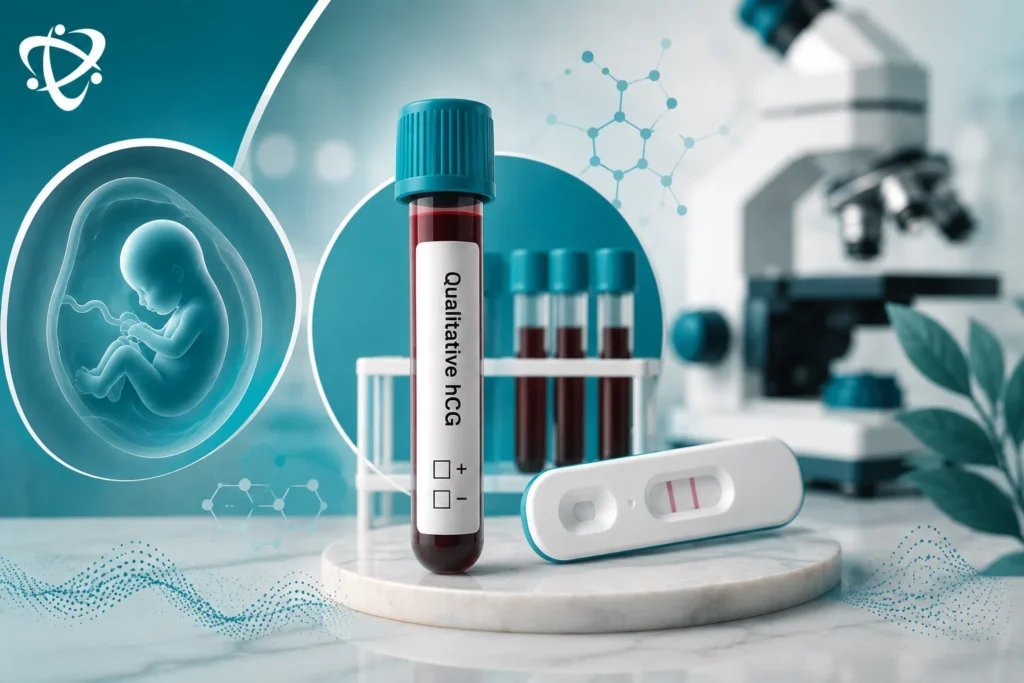  آزمایش خون کیفی (Qualitative hCG) برای تشخیص وجود یا عدم وجود بارداری با بررسی هورمون hCG 