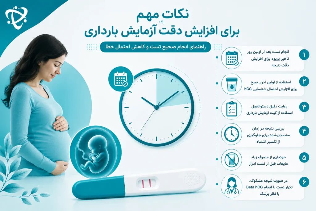بهترین زمان انجام آزمایش بارداری برای افزایش دقت تشخیص با استفاده از بیبی‌چک، ساعت، مادر باردار و جنین