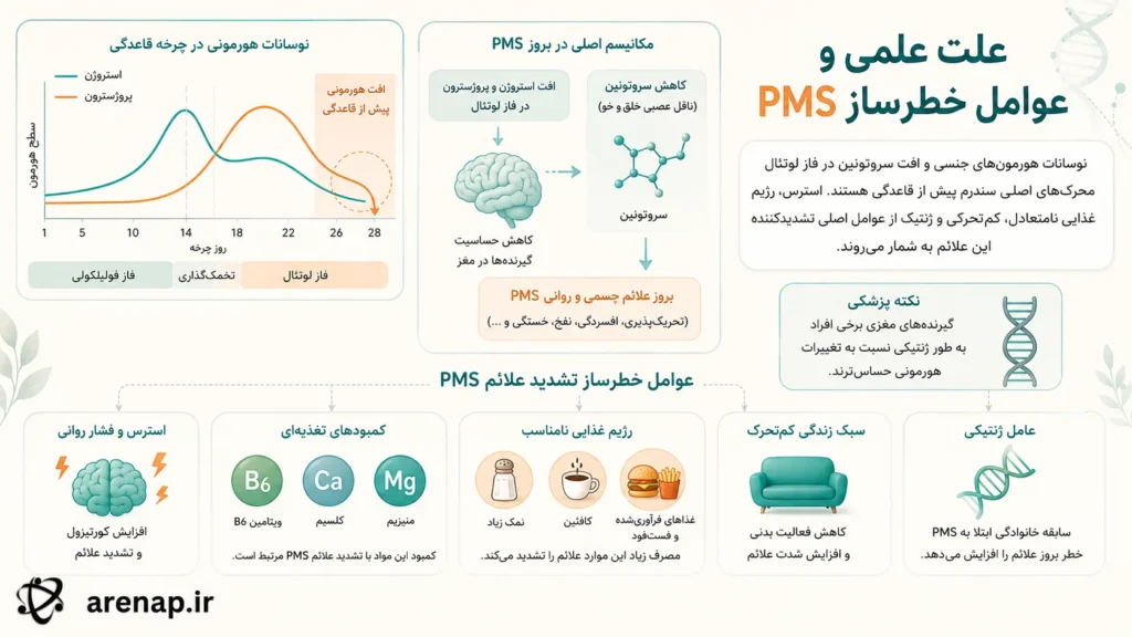 علت و عوامل خطر PMS - arenap
