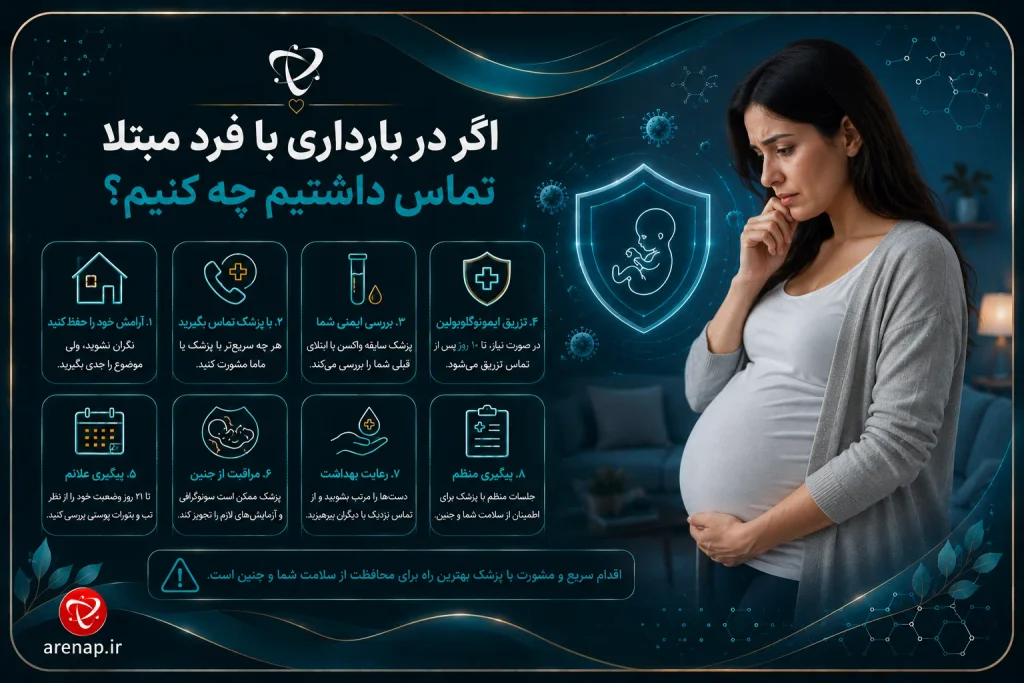 تماس با فرد مبتلا به آبله مرغان در بارداری؛ اقدامات پس از مواجهه