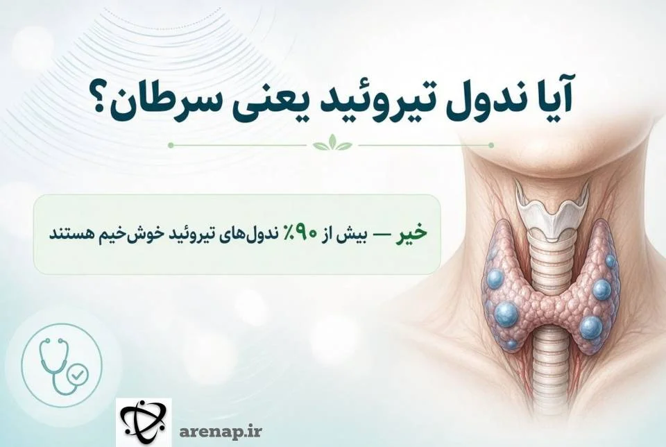 آیا ندول تیروئید یعنی سرطان؟ خیر، بیش از ۹۰٪ خوش‌خیم‌اند_آرناپ