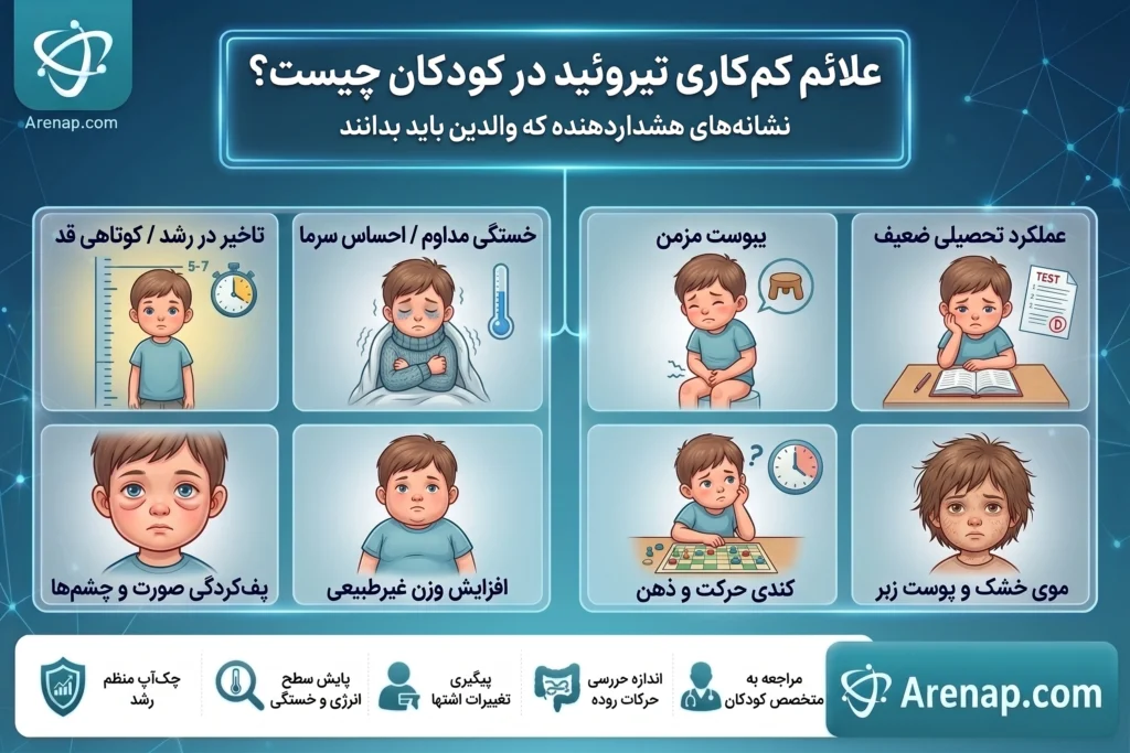 علائم کم کاری تیروئید در کودکان چیست