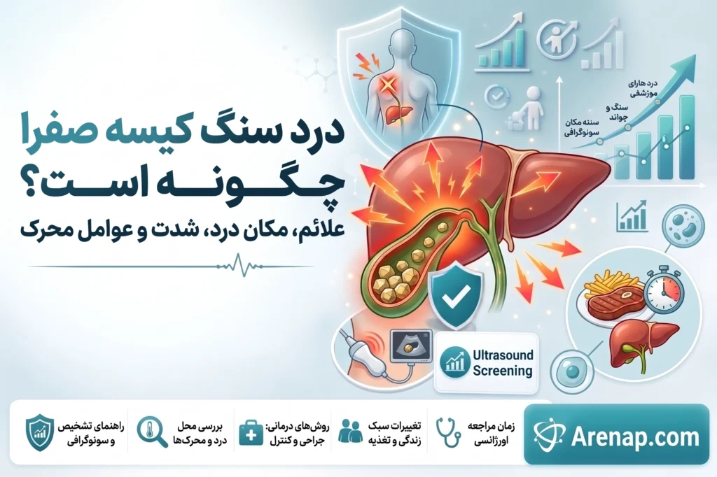 درد سنگ کیسه صفرا به چه شکل هست