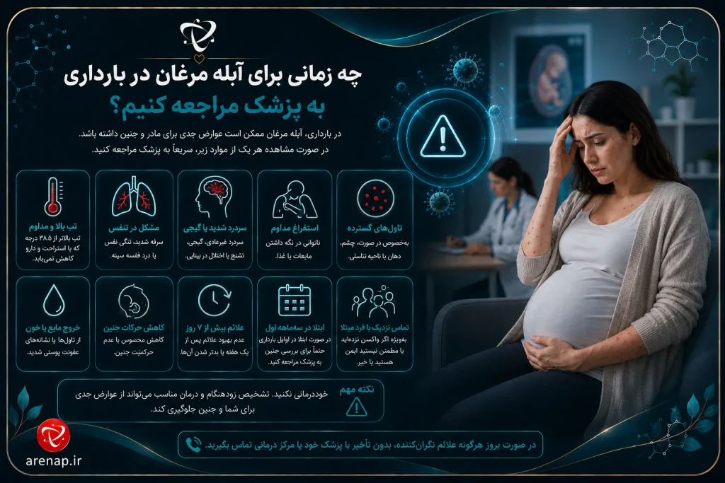 چه زمانی برای آبله مرغان در بارداری به پزشک مراجعه کنیم؟ علائم هشدار