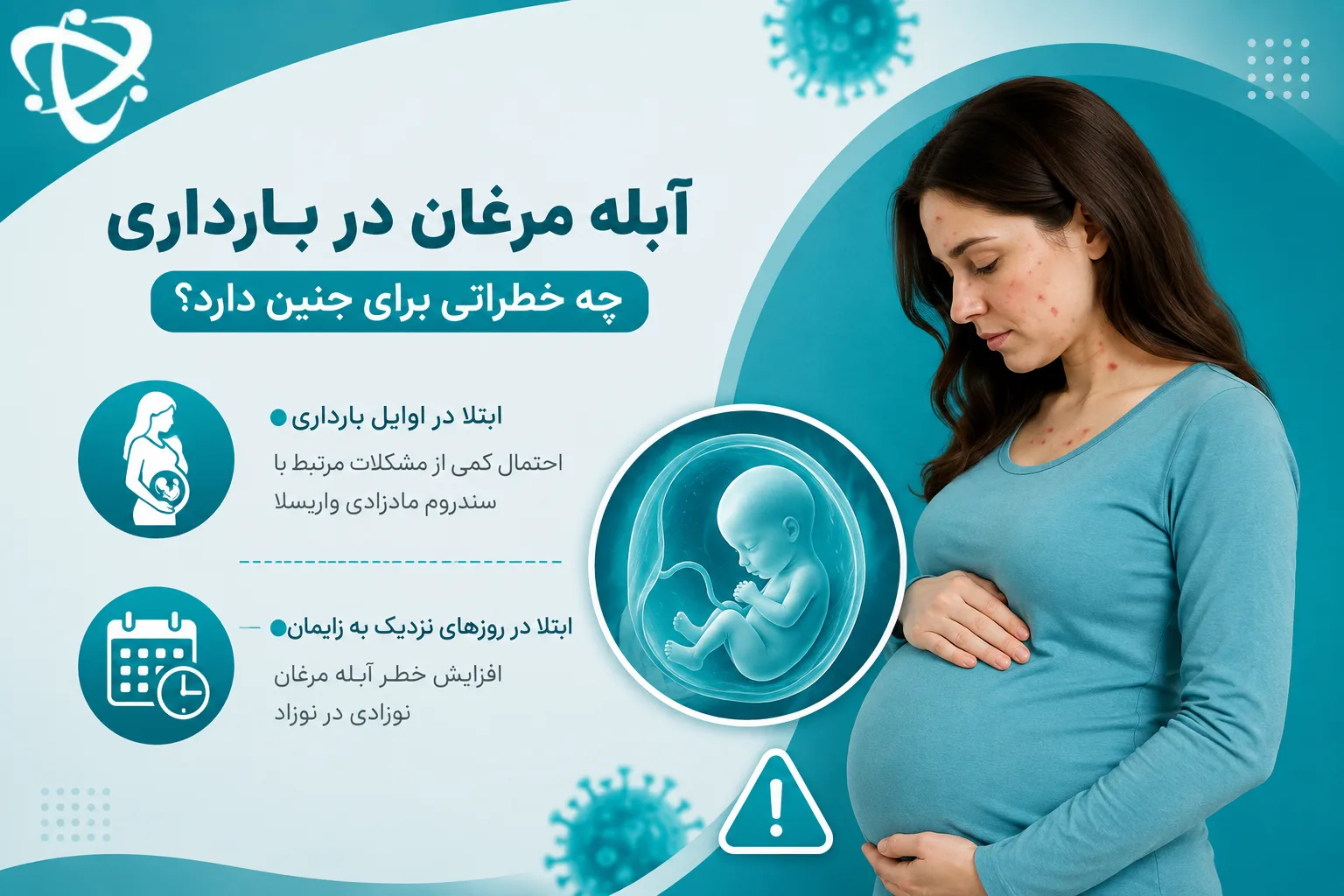 خطرات ابله مرغان در بارداری برای جنین ، اوایل بارداری و نزدیک به زایمان