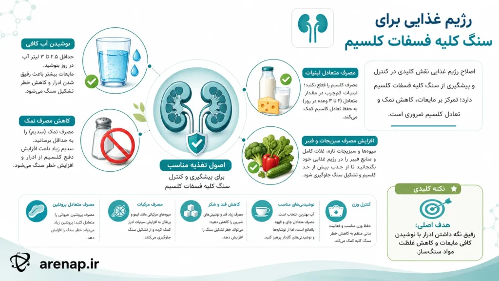رژیم غذایی برای سنگ کلیه فسفات کلسیم - arenap
