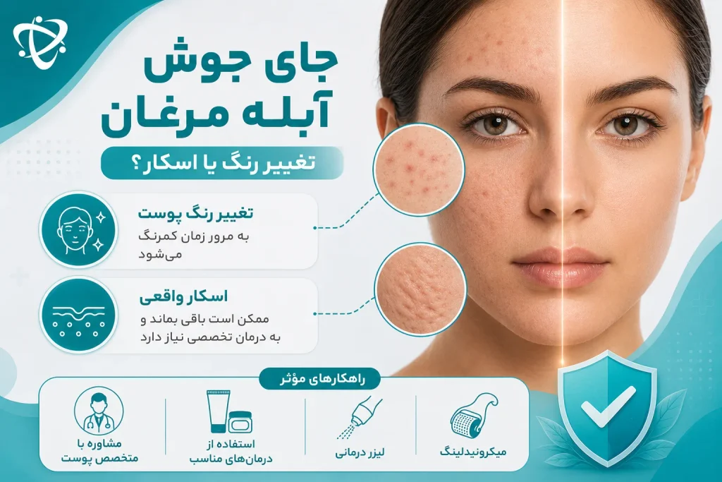از بین بردن جای جوش آبله مرغان؛ درمان لک و اسکار پوستی باقی‌مانده