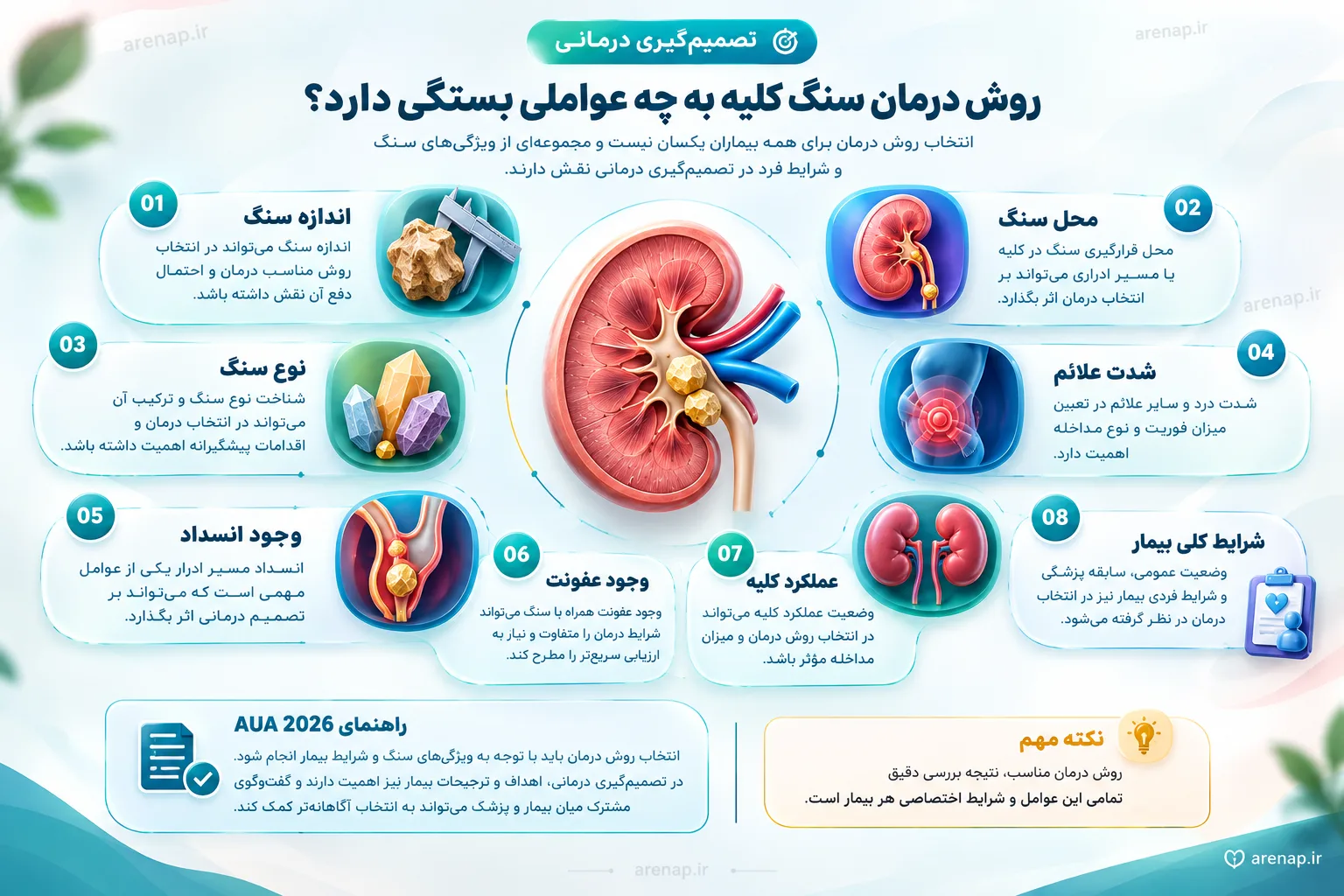 درمان سنگ کلیه چگونه انجام می‌شود؟-آرناپ