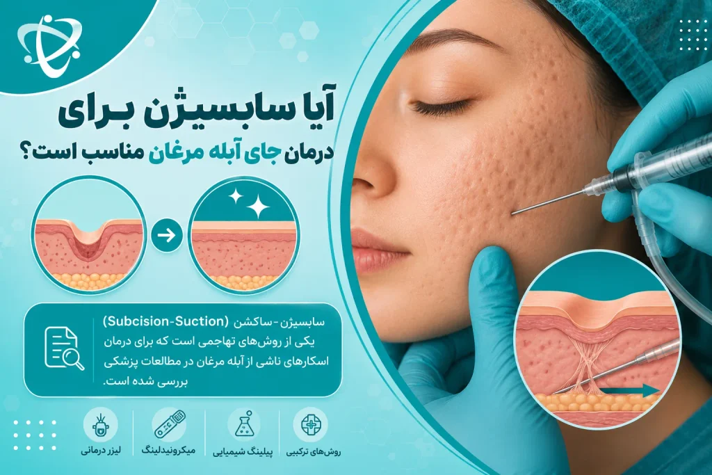 سابسیژن برای از بین بردن گودی جای آبله مرغان فرورفته