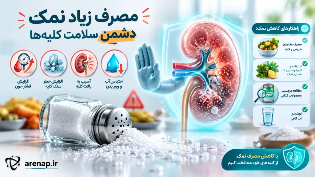 نقش نمک و سدیم در افزایش احتمال تشکیل سنگ کلیه - آرناپ